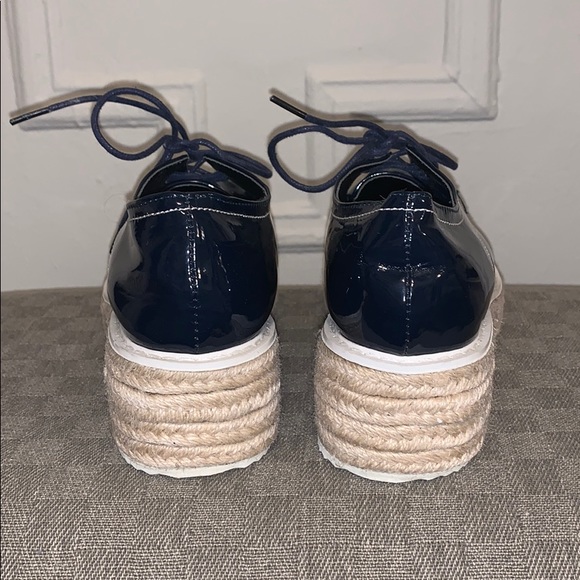 Navy patent leather platform loafers - Picture 3 of 7